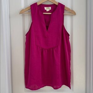 NWOT Anthropologie “Maeve” Brand Fuchsia Sleeveless Silky Blouse